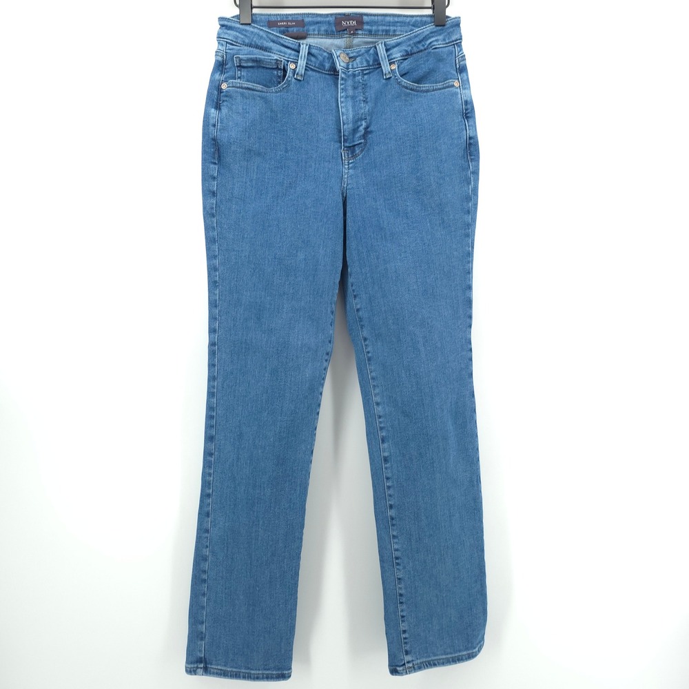 NYDJ‎ Womens Jeans Sheri Slim 4 Blue Lift X Tuck Stretch Denim Pants